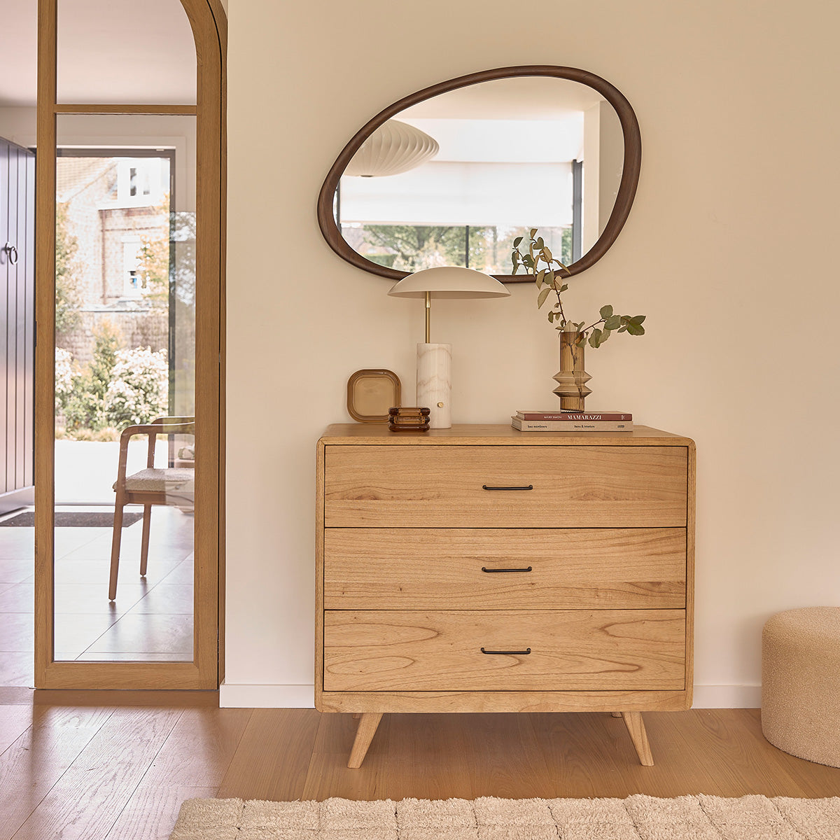 LEOPOLD - Aparador vintage de mindi macizo 90 cm