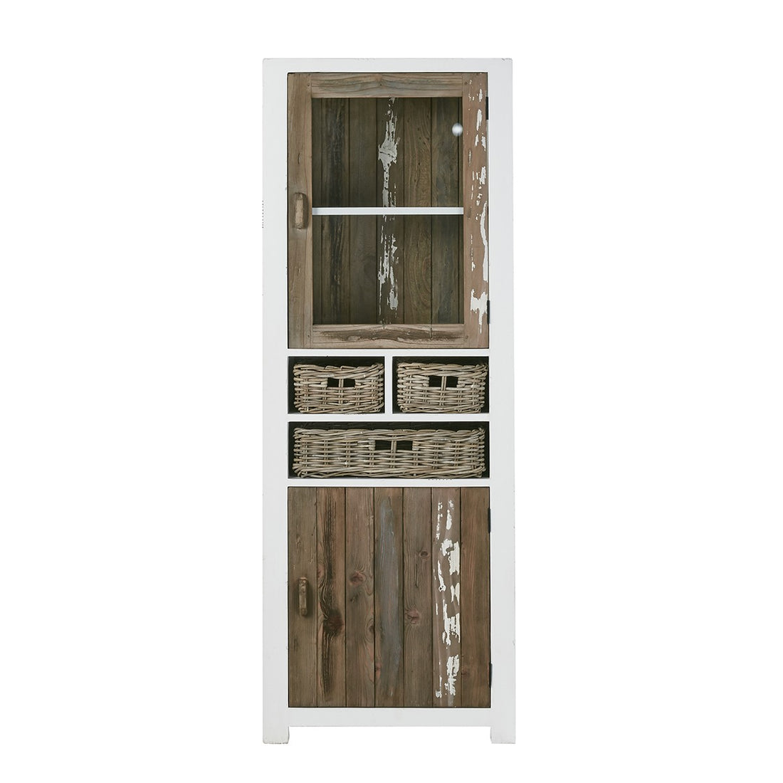 ATLANTIC - Vajillero de madera maciza reciclada 70 cm