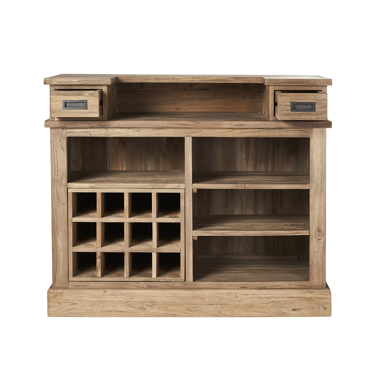 CARGO - Barra de bar de teca maciza reciclada 120 cm