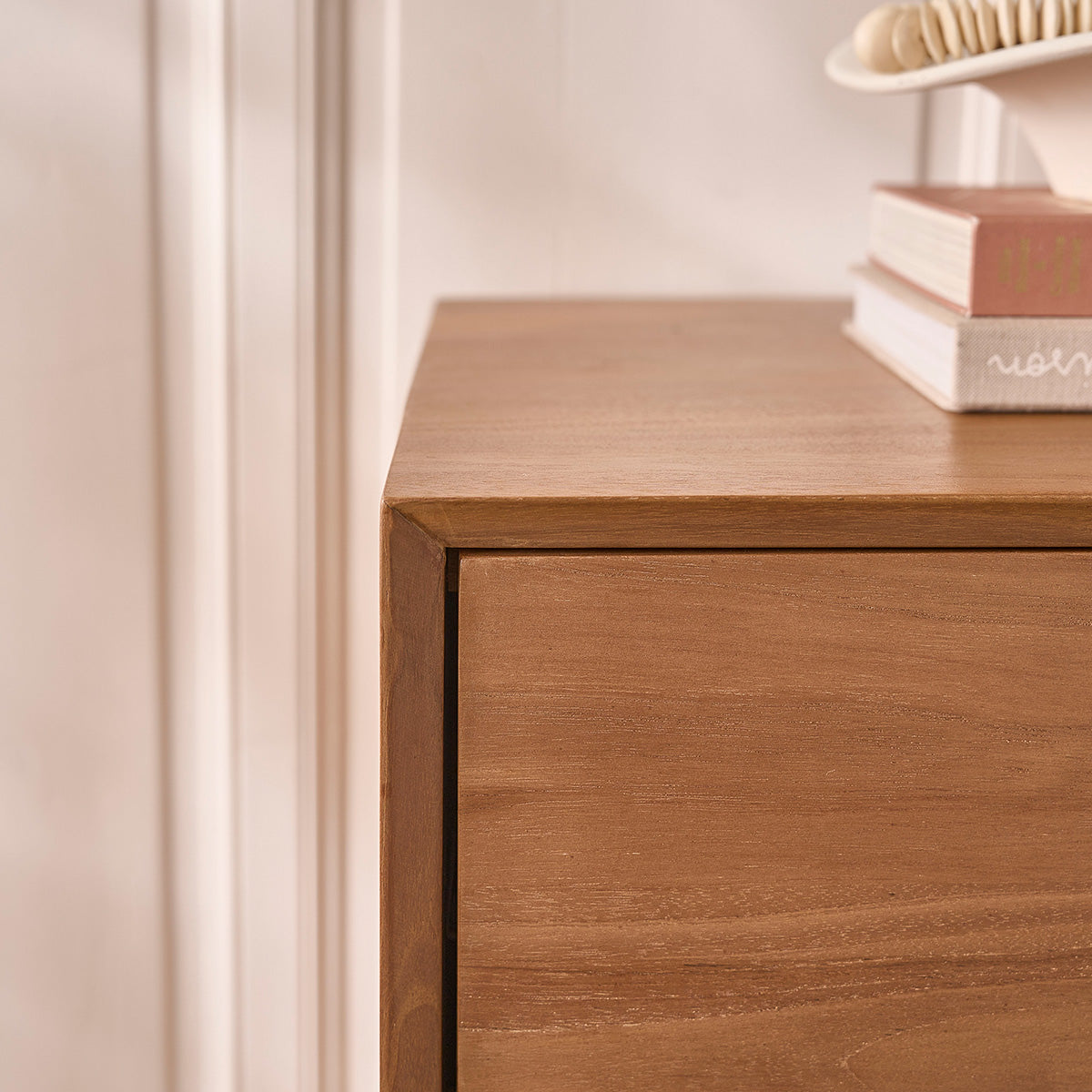 GUSTAVE - Cómoda de teca maciza 110 cm