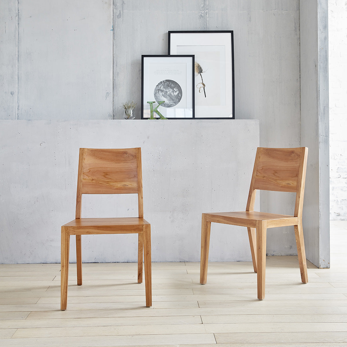 TRISTAN - Silla de teca maciza