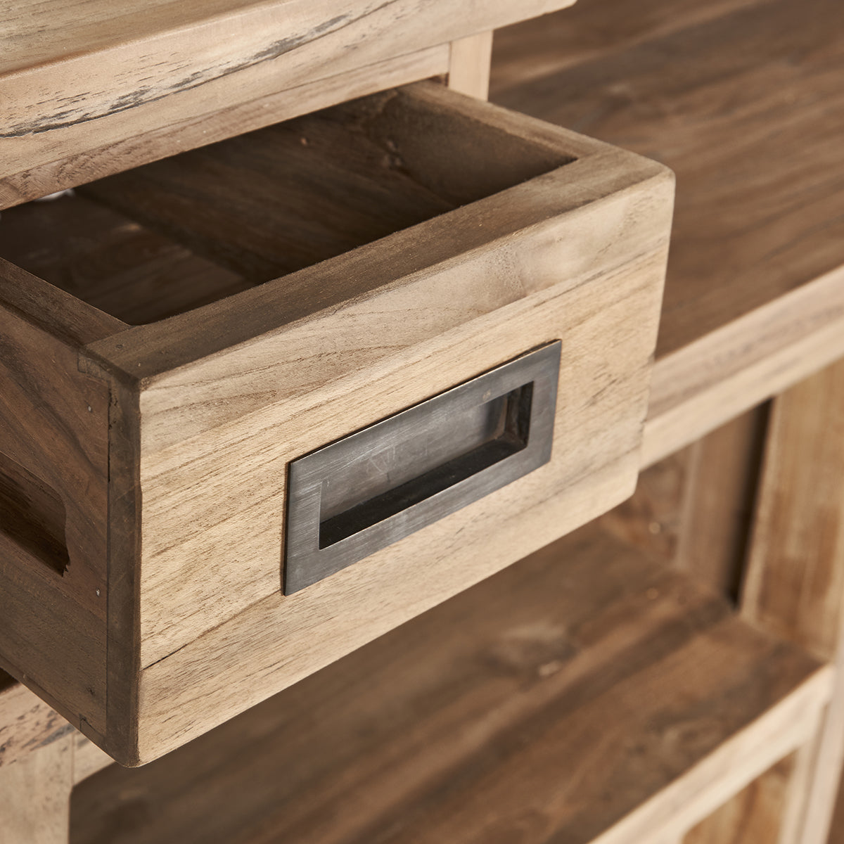 CARGO - Barra de bar de teca maciza reciclada 120 cm