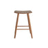 Taburete de teca maciza con asiento de rayas 65 cm