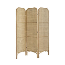 Biombo de ratán y rejilla 3 paneles
