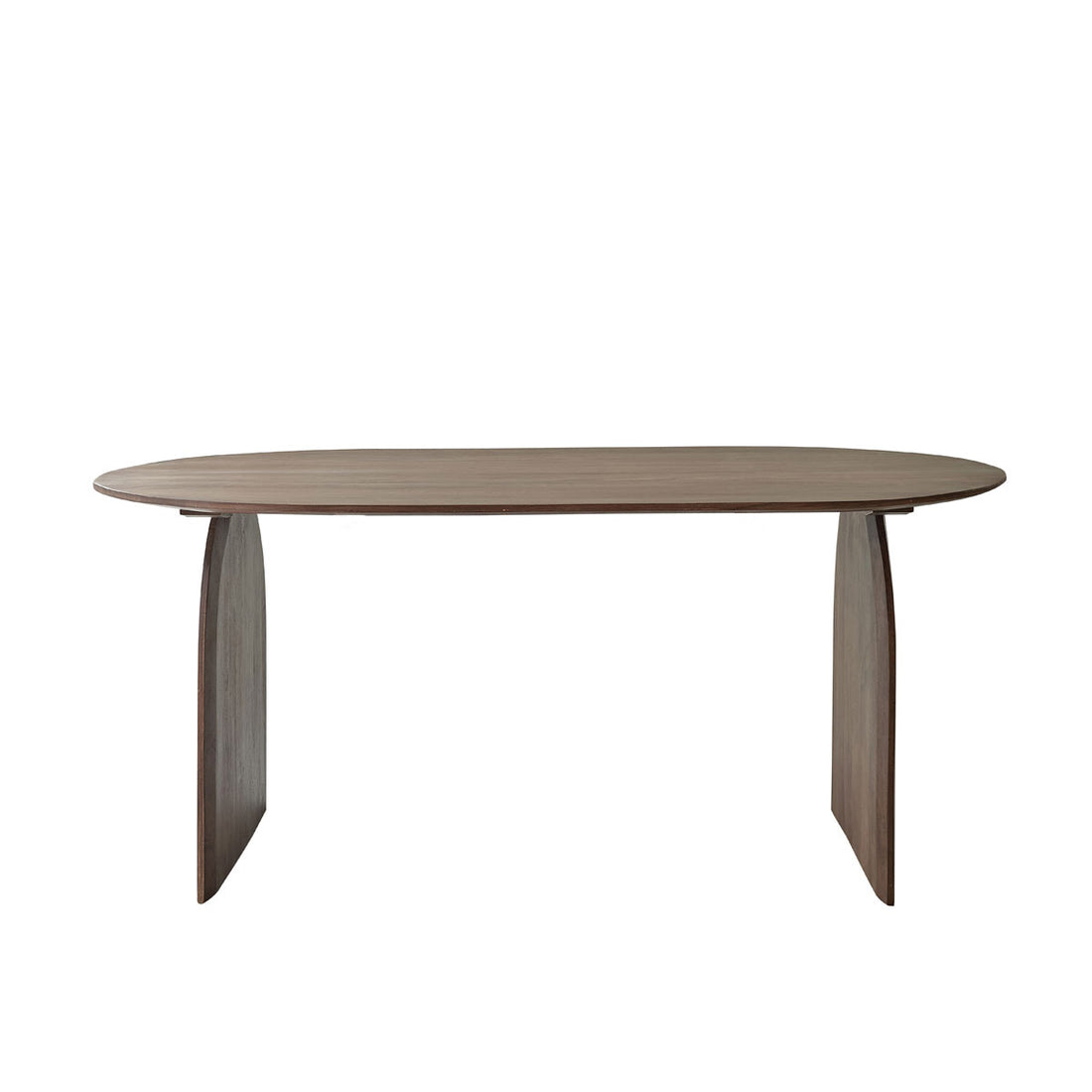 OCTAVIE - Mesa de mango macizo acabado de nogal para 6/8 pers. OCTAVIE