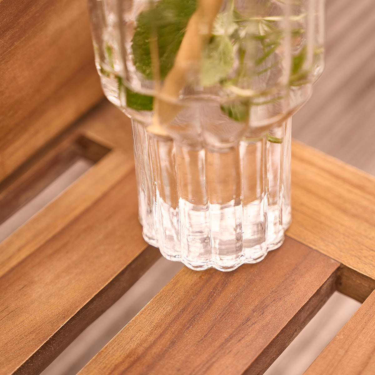 BALI - Tumbona de teca maciza (juego de 2)