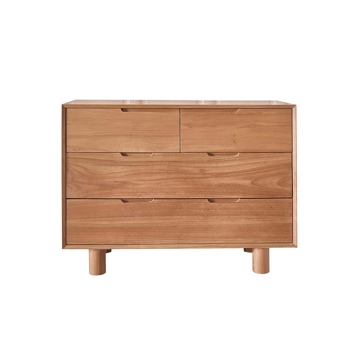 GUSTAVE - Cómoda de teca maciza 110 cm