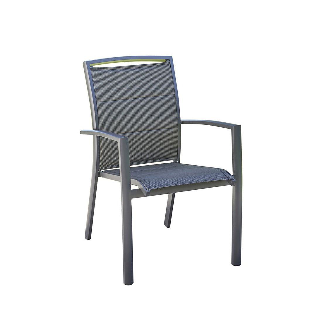 MODULO - Sillón de exterior de aluminio textileno gris