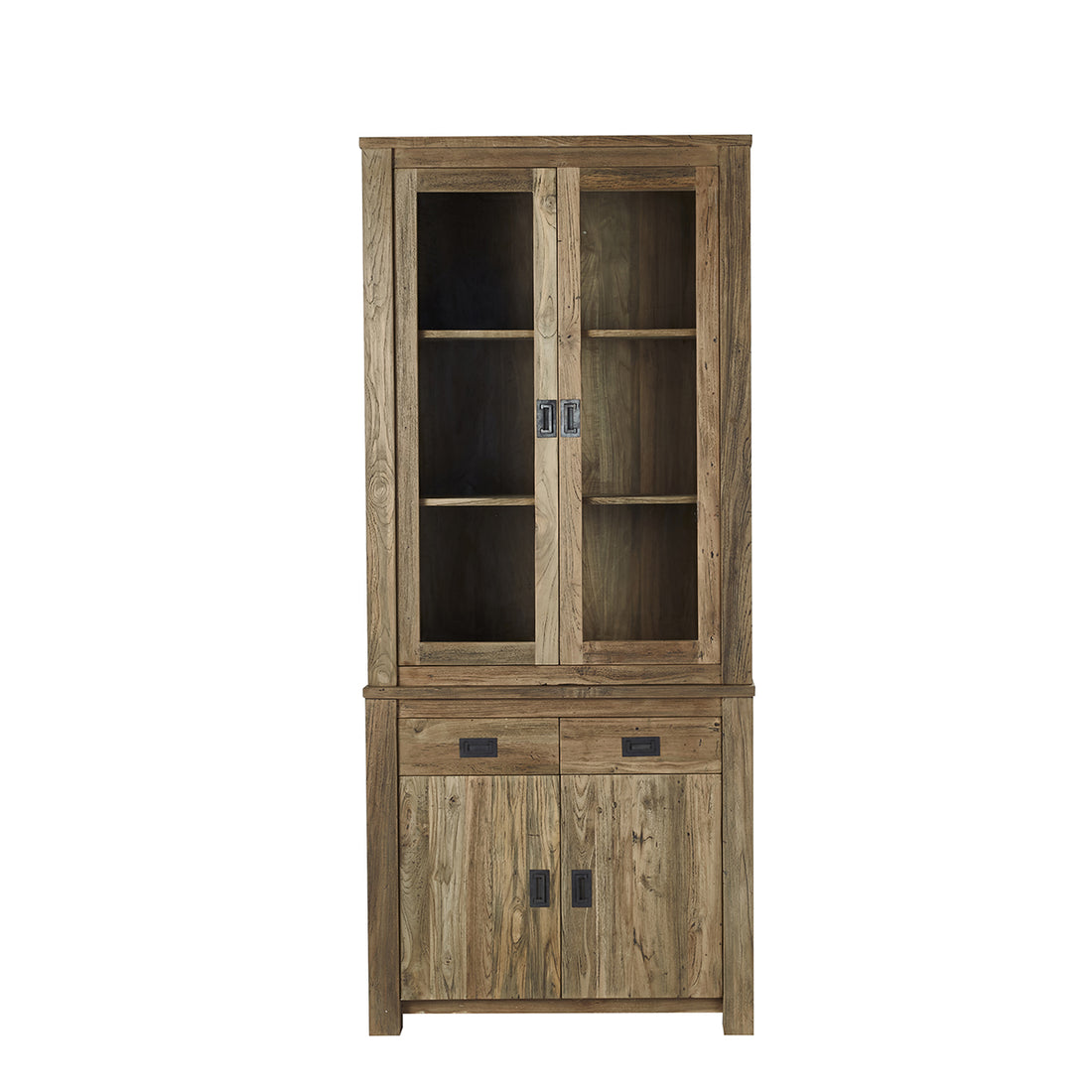 CARGO - Vitrina de teca maciza reciclada de 100 cm