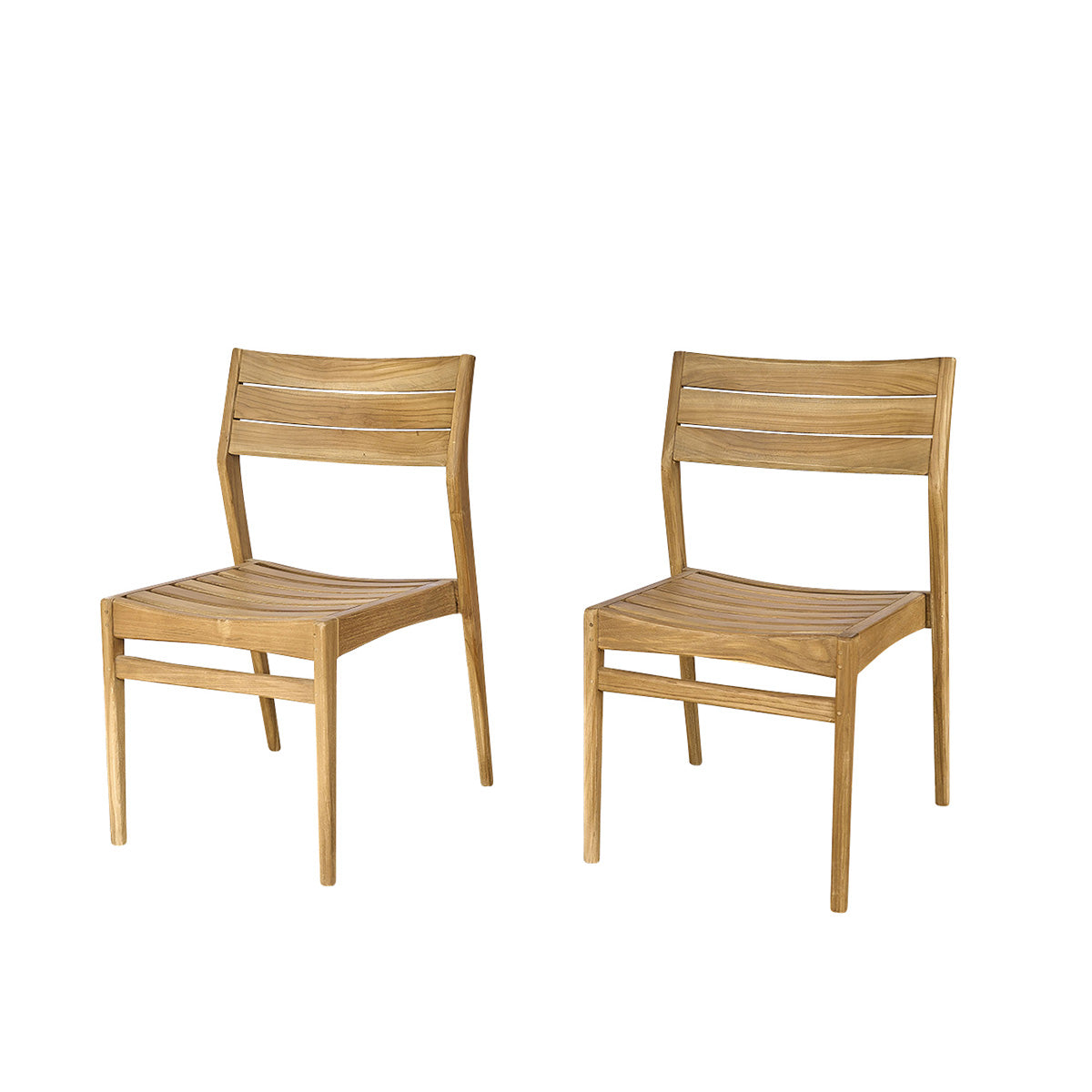 APRIL - Silla de exterior de teca maciza (juego de 2)