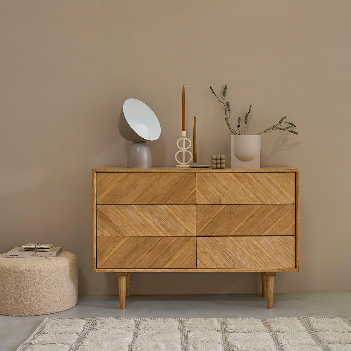 PACÔME - Cómoda mindi macizo de 120 cm