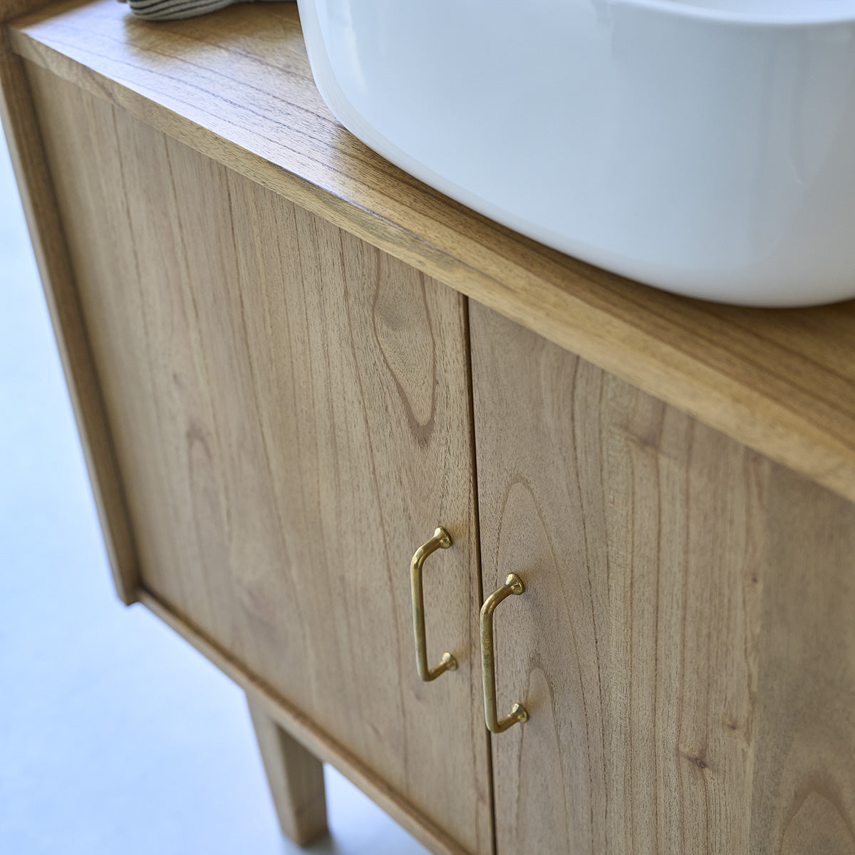 FIFTIES - Mueble de lavabo de mindi macizo 90 cm