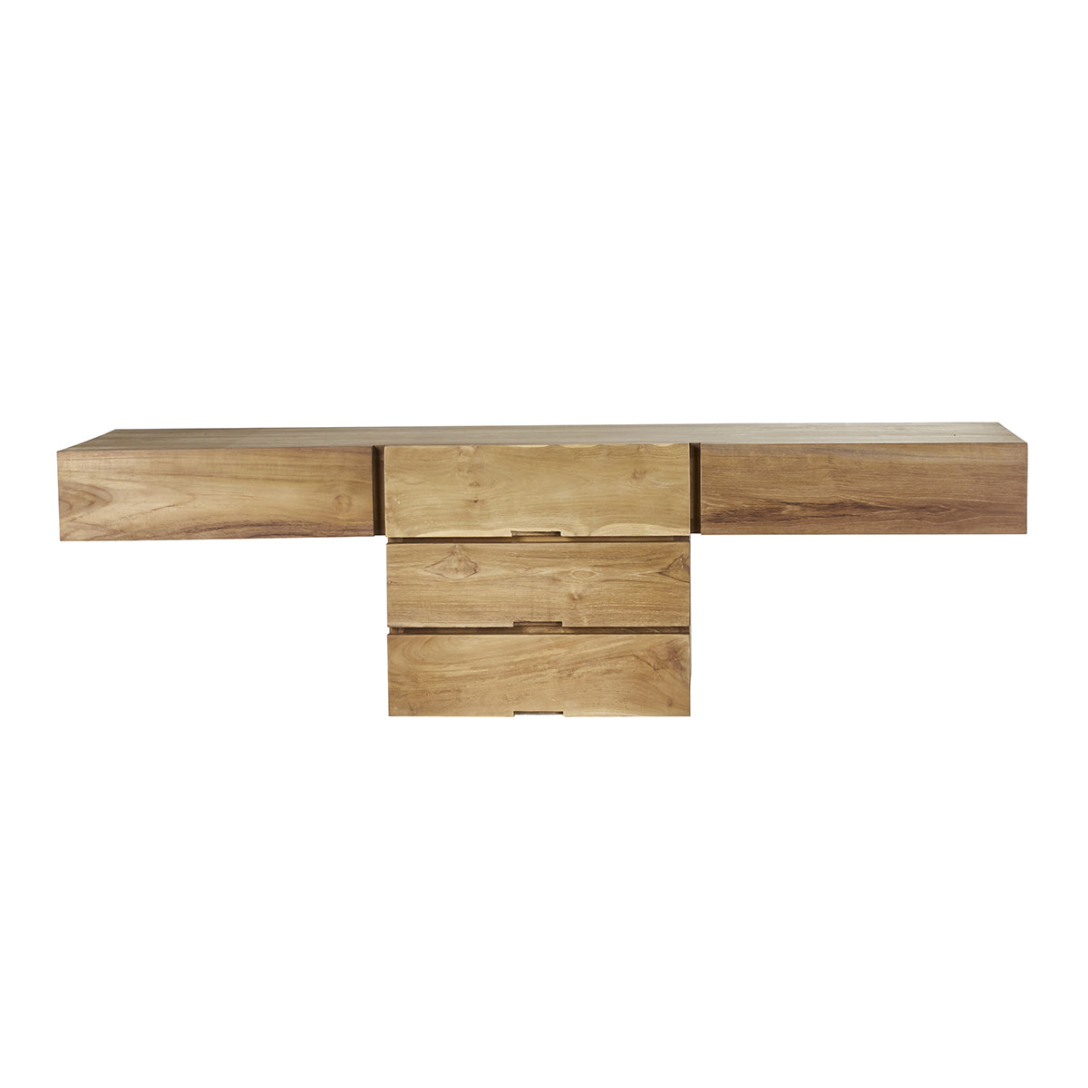 MILAN - Mueble de lavabo de teca maciza suspendido 160 cm