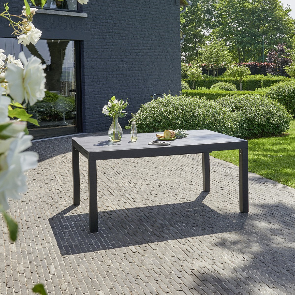 HPLSTAR - Mesa de exterior extensible de aluminio para 6/10 pers.
