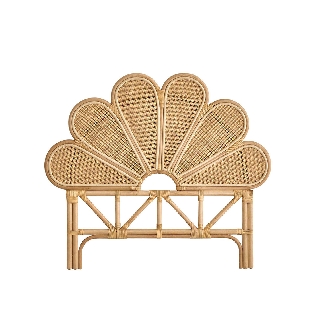 ROMY - Cabecero de ratán y rejilla de 90 cm