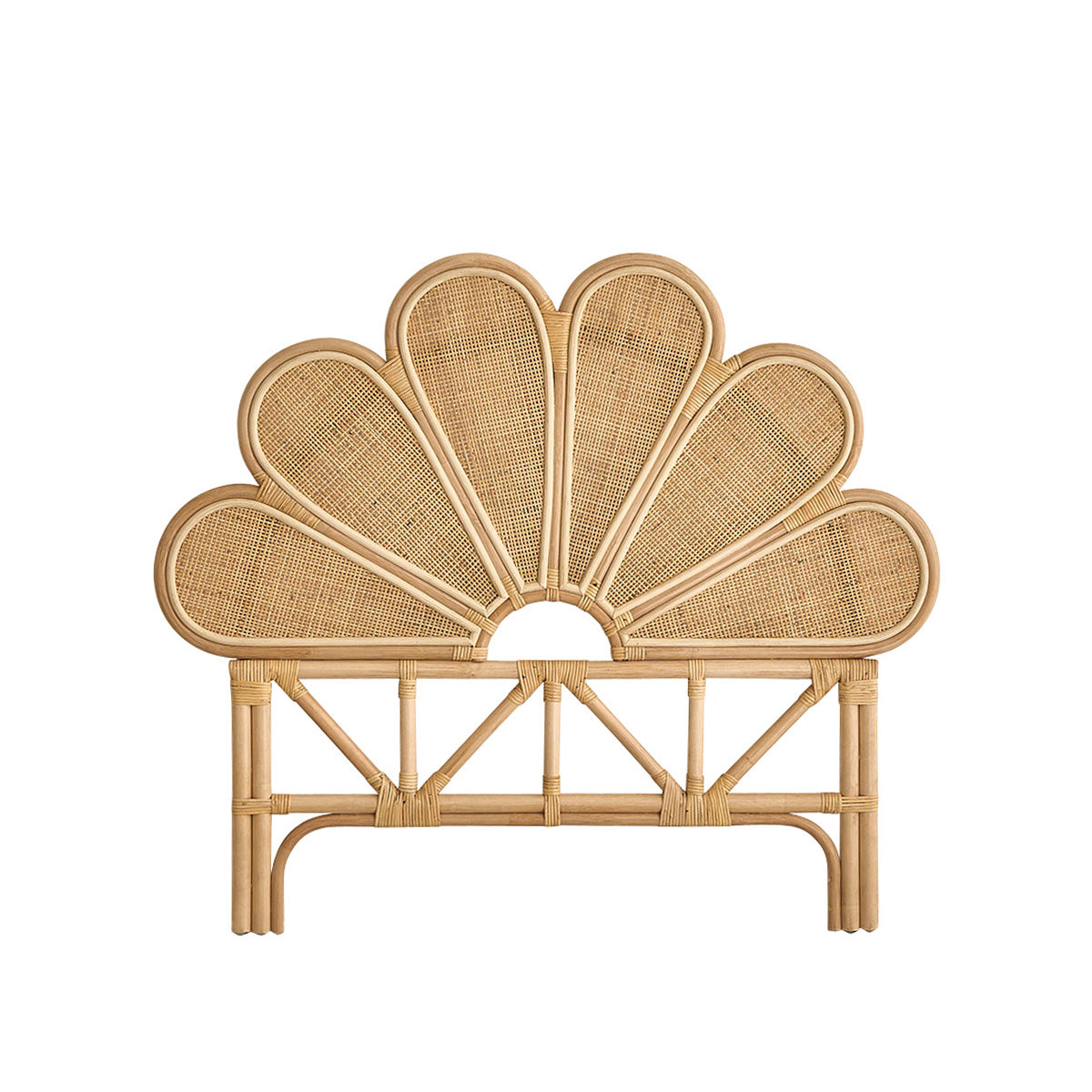 ROMY - Cabecero de ratán y rejilla de 90 cm