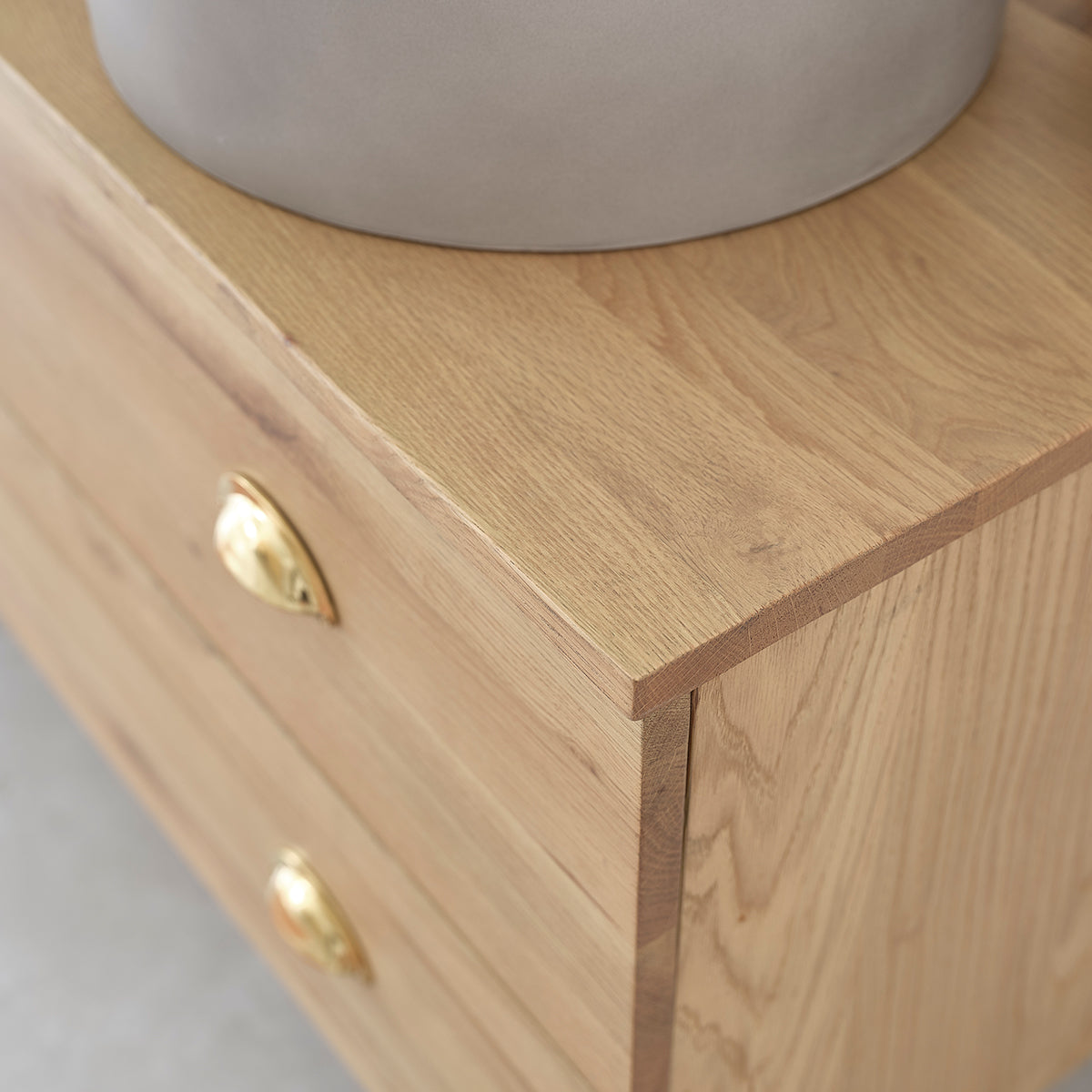 MARGAUX - Mueble suspendido para lavabo de roble 120 cm