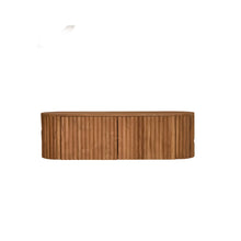 Mueble de TV suspendido de madera de teca de 140 cm