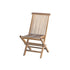 Silla de exterior plegable de teca maciza aceitada