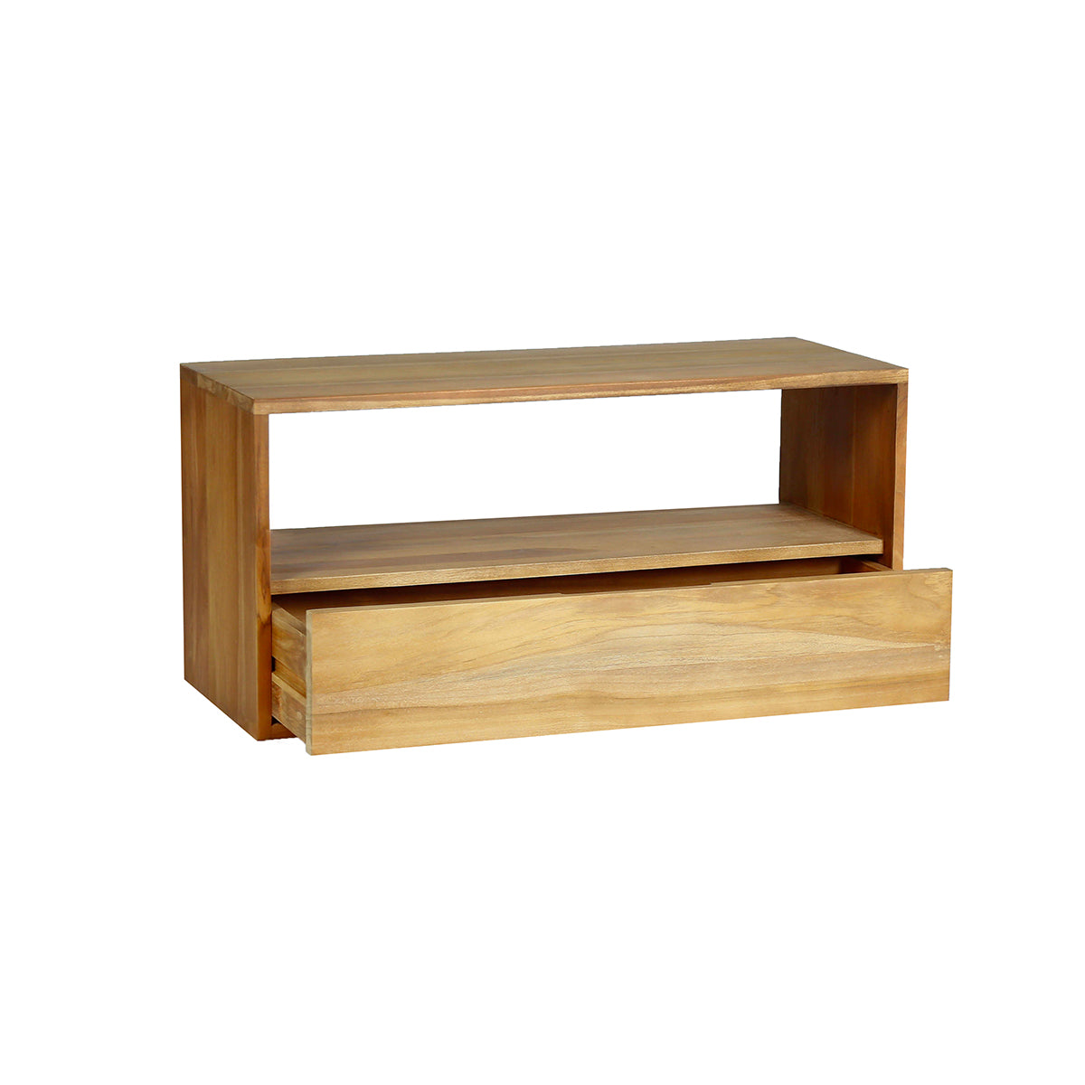 NIDO - Mueble de TV de teca maciza 90 cm