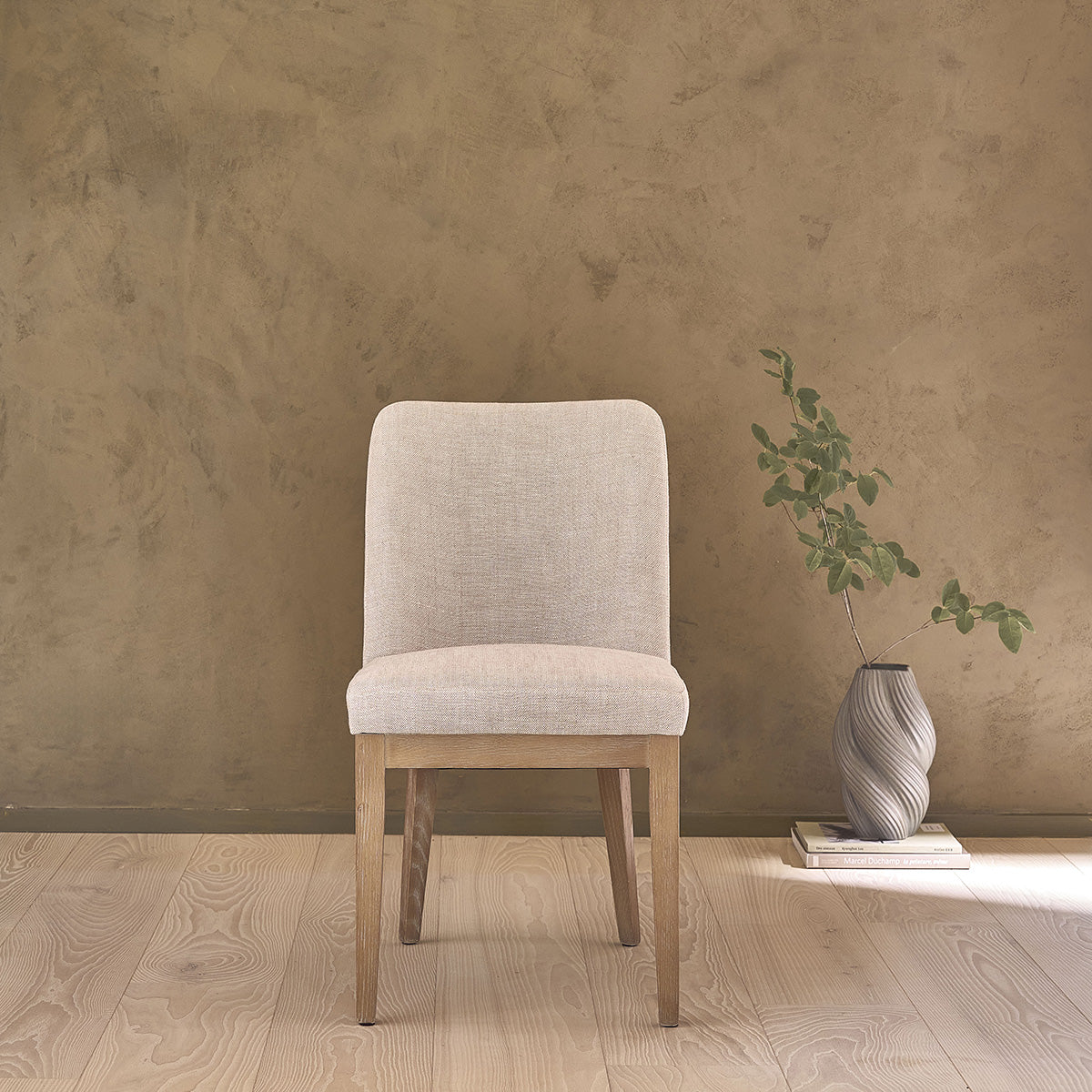 MARGOT - Silla de roble macizo y lino
