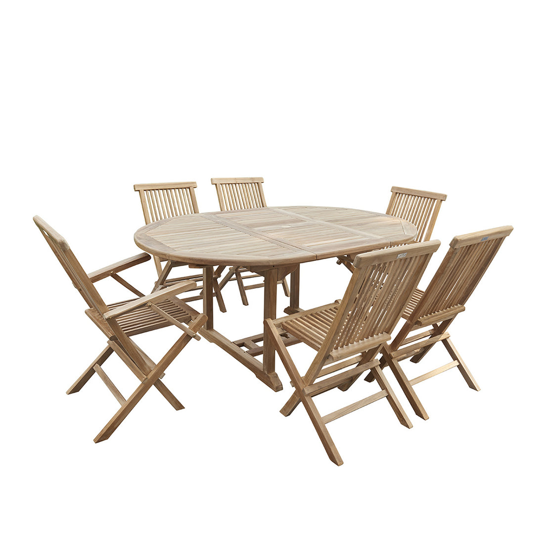 MIDLAND - Salón de exterior extensible de teca maciza para 6/8 pers.