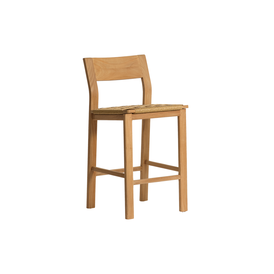 PIANA - Silla de bar de jardín de teca maciza de primera calidad