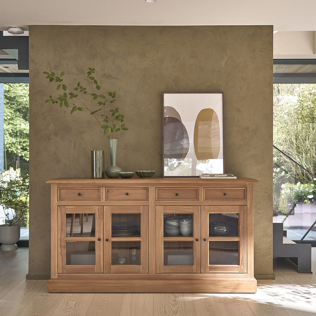 ADAM - Aparador de teca maciza 160 cm