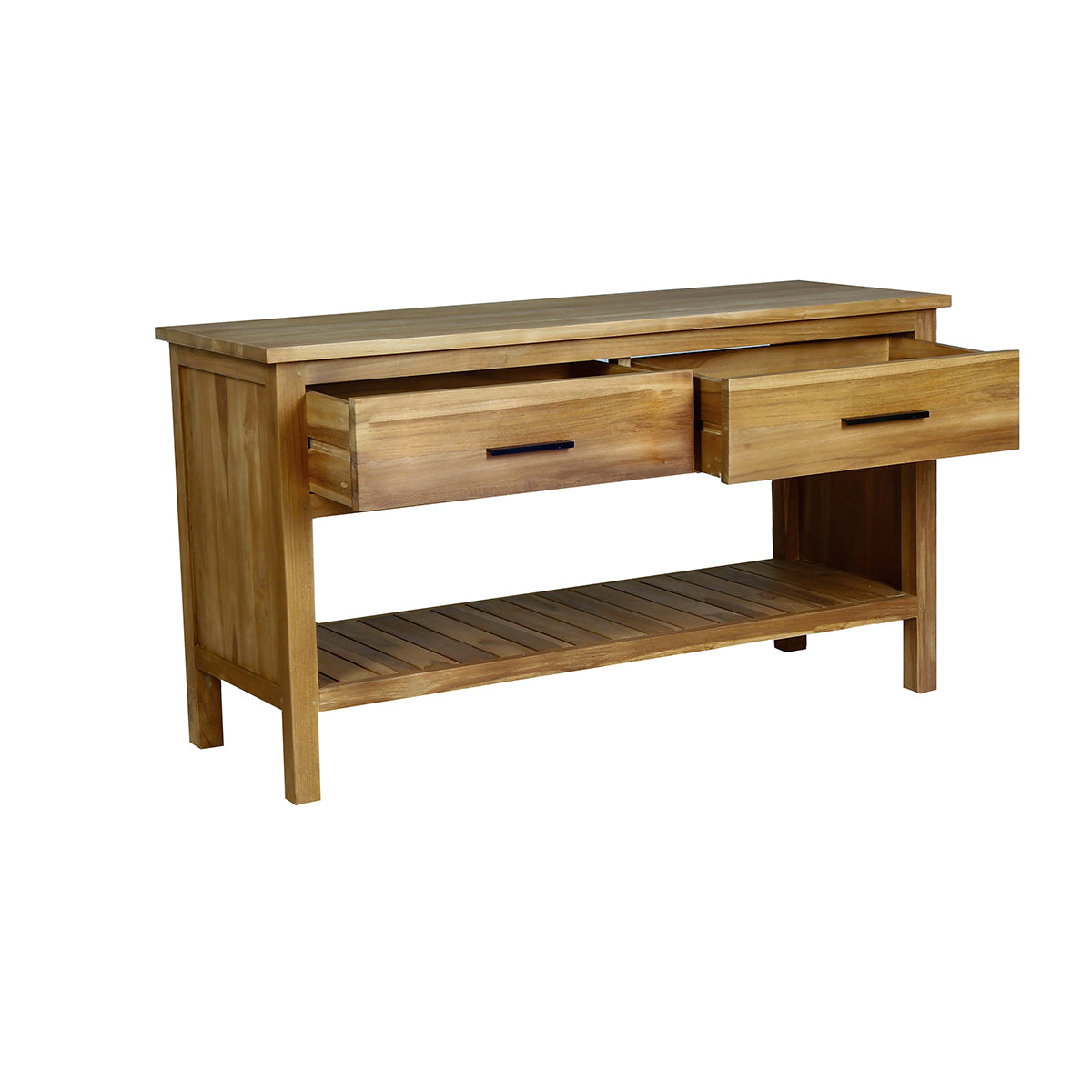 MARLI - Mueble de lavabo de teca maciza 135 cm