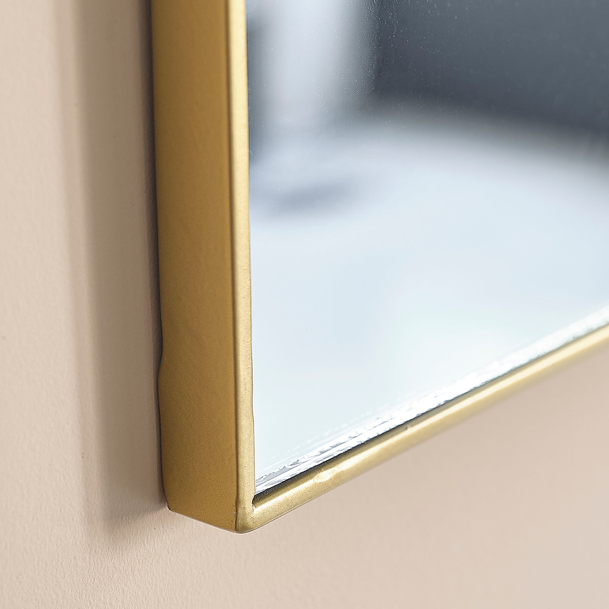 LUNA - Espejo rectangular de metal dorado 70x50 cm