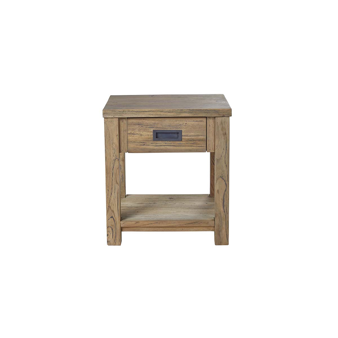 CARGO - Mesita de noche de teca maciza reciclada de 45 cm