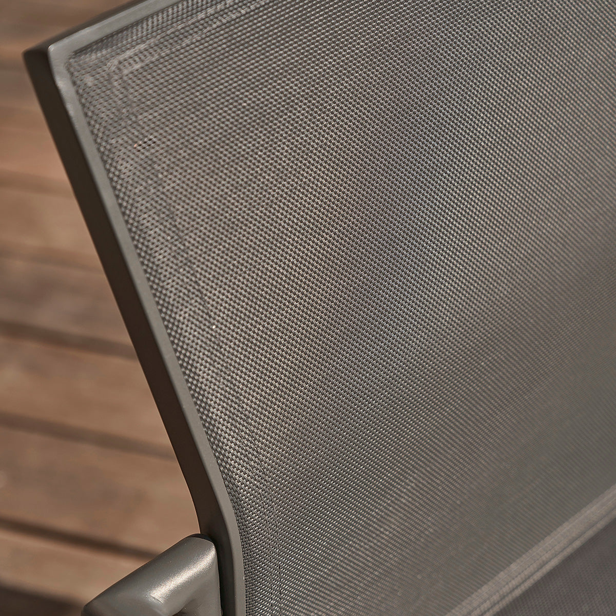 LAGON - Sillón de aluminio y textileno gris (lote de 2)