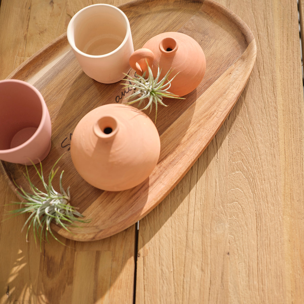 JUNE - Mesa de teca maciza reciclada y metal para 8 pers.