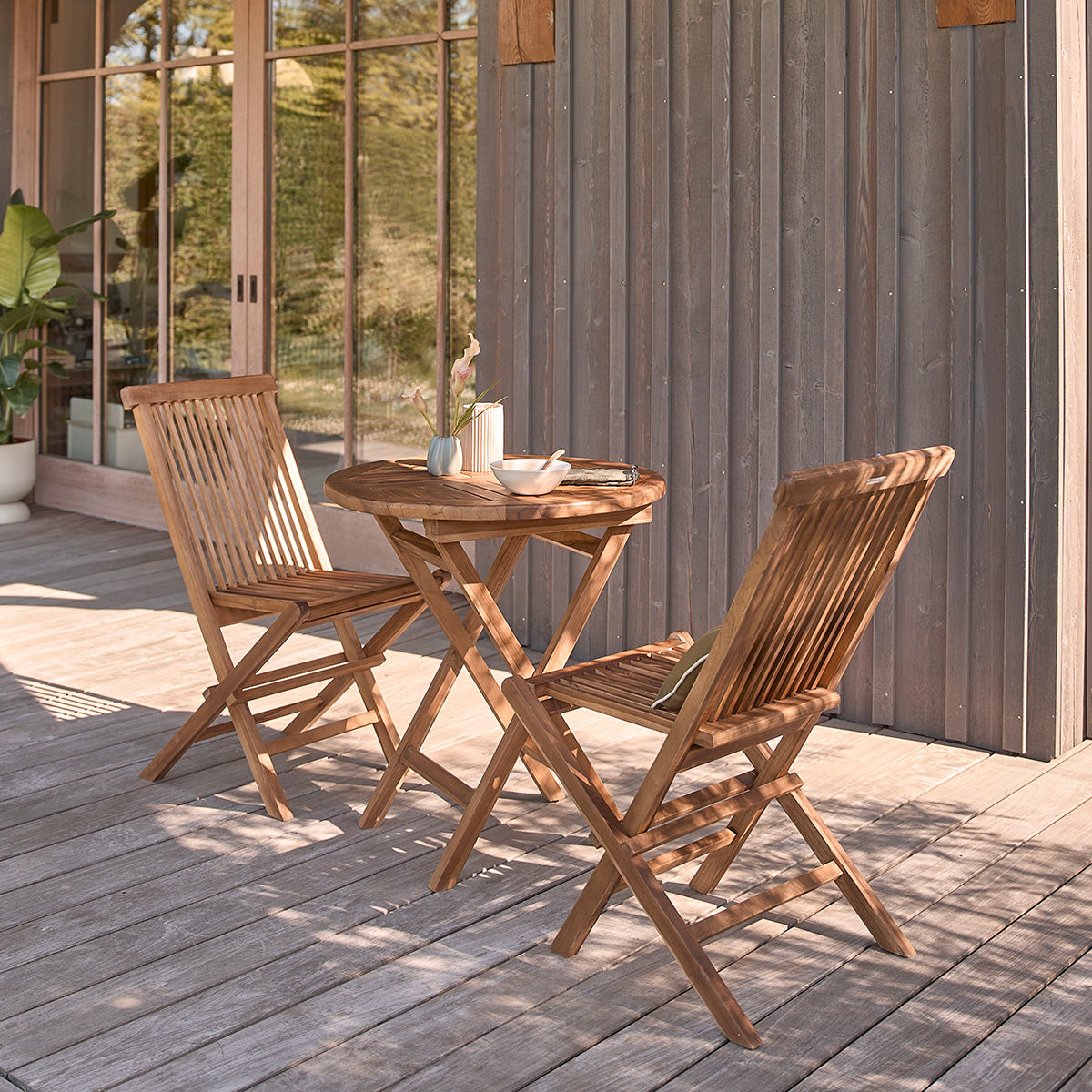 BALI - Salón de exterior de teca maciza aceitada para 2/4 pers.