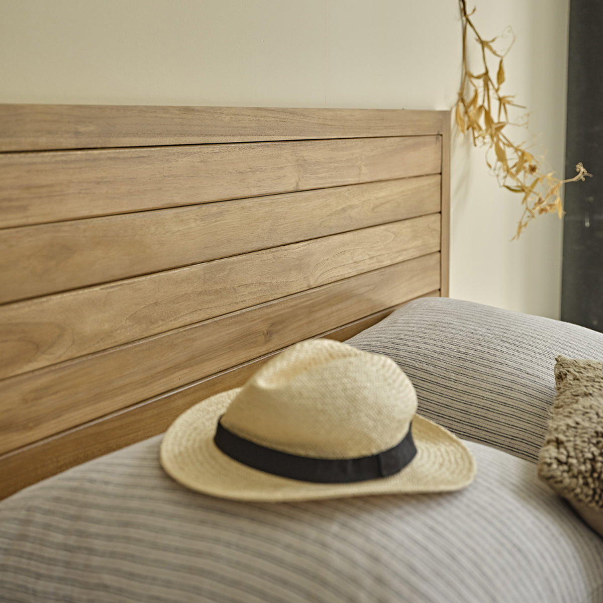 BOSTON - Cabecero de madera de teca maciza 160 cm