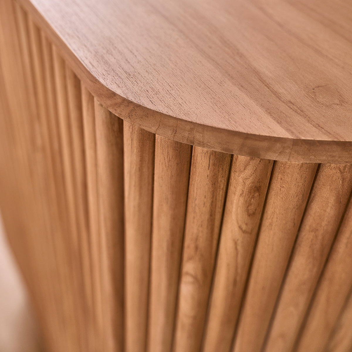 COLINE - Barra de bar de teca maciza de 90 cm