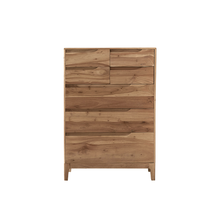 Cómoda de madera maciza de acacia de 80 cm