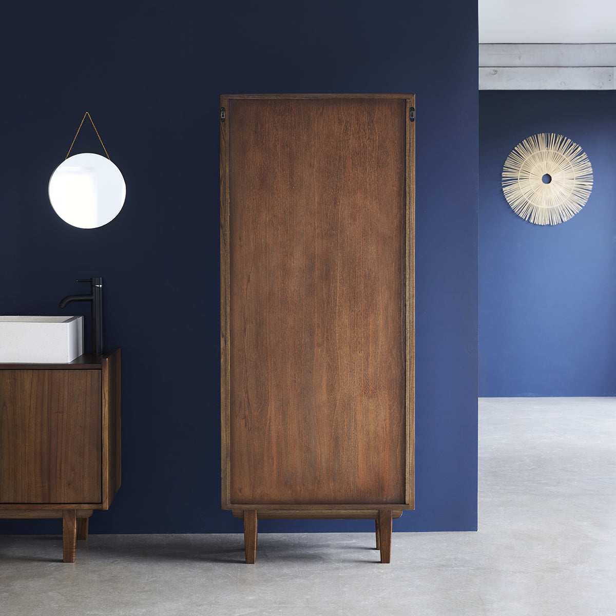 VINTAGE - Doble columna de baño de mindi macizo 170 cm