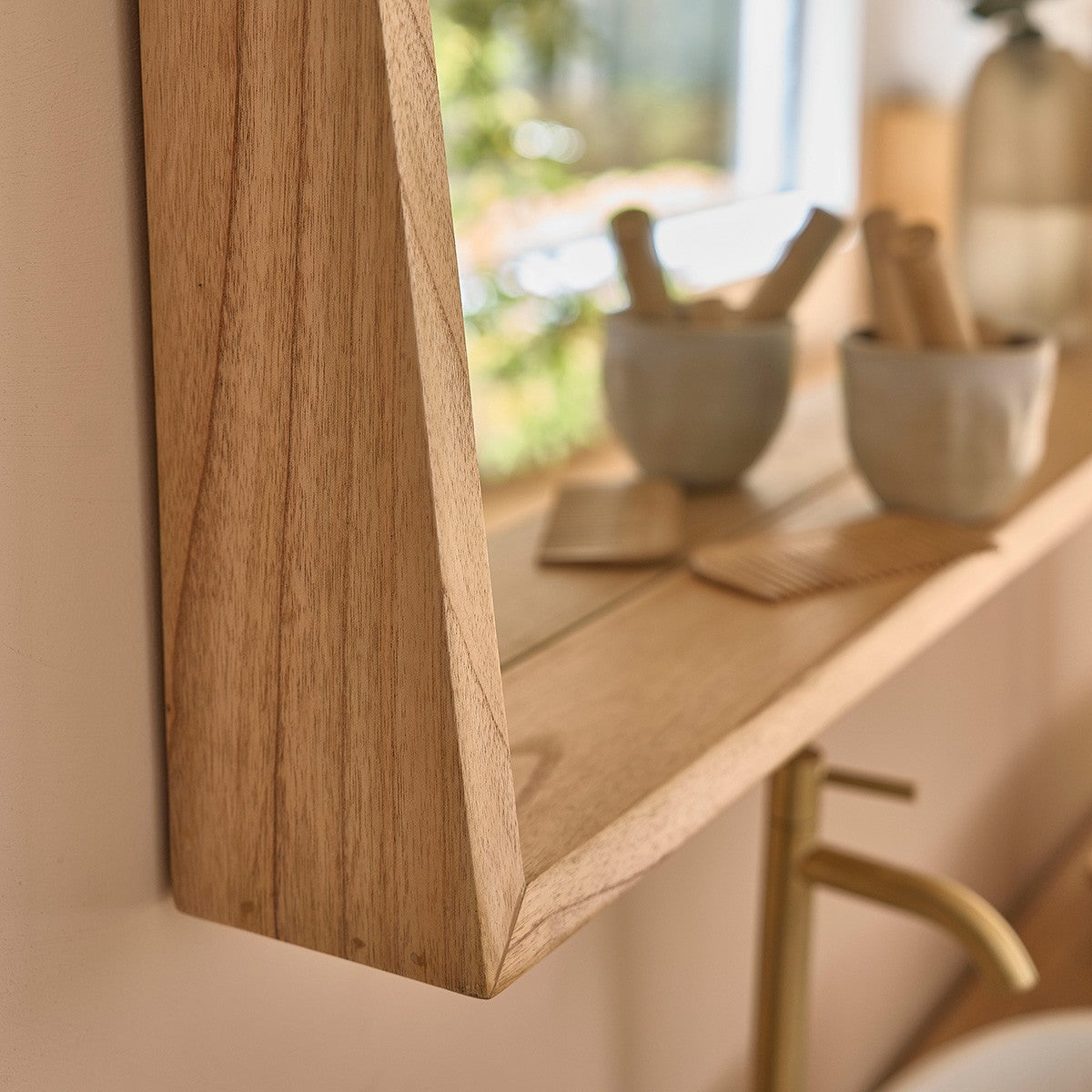 FIFTIES - Espejo de mindi macizo 135x67 cm