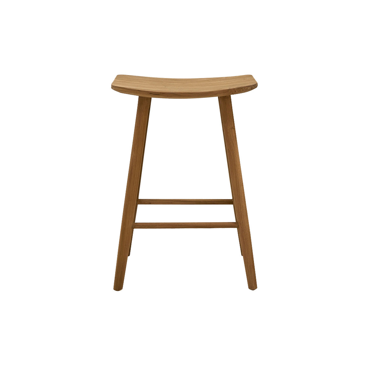 AMBRE - Taburete de teca maciza de 65 cm