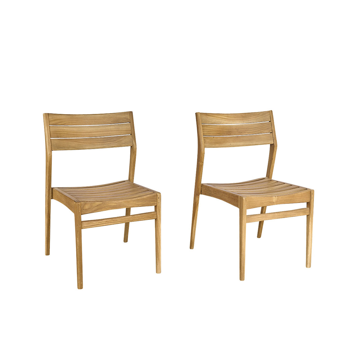 APRIL - Silla de exterior de teca maciza (juego de 2)