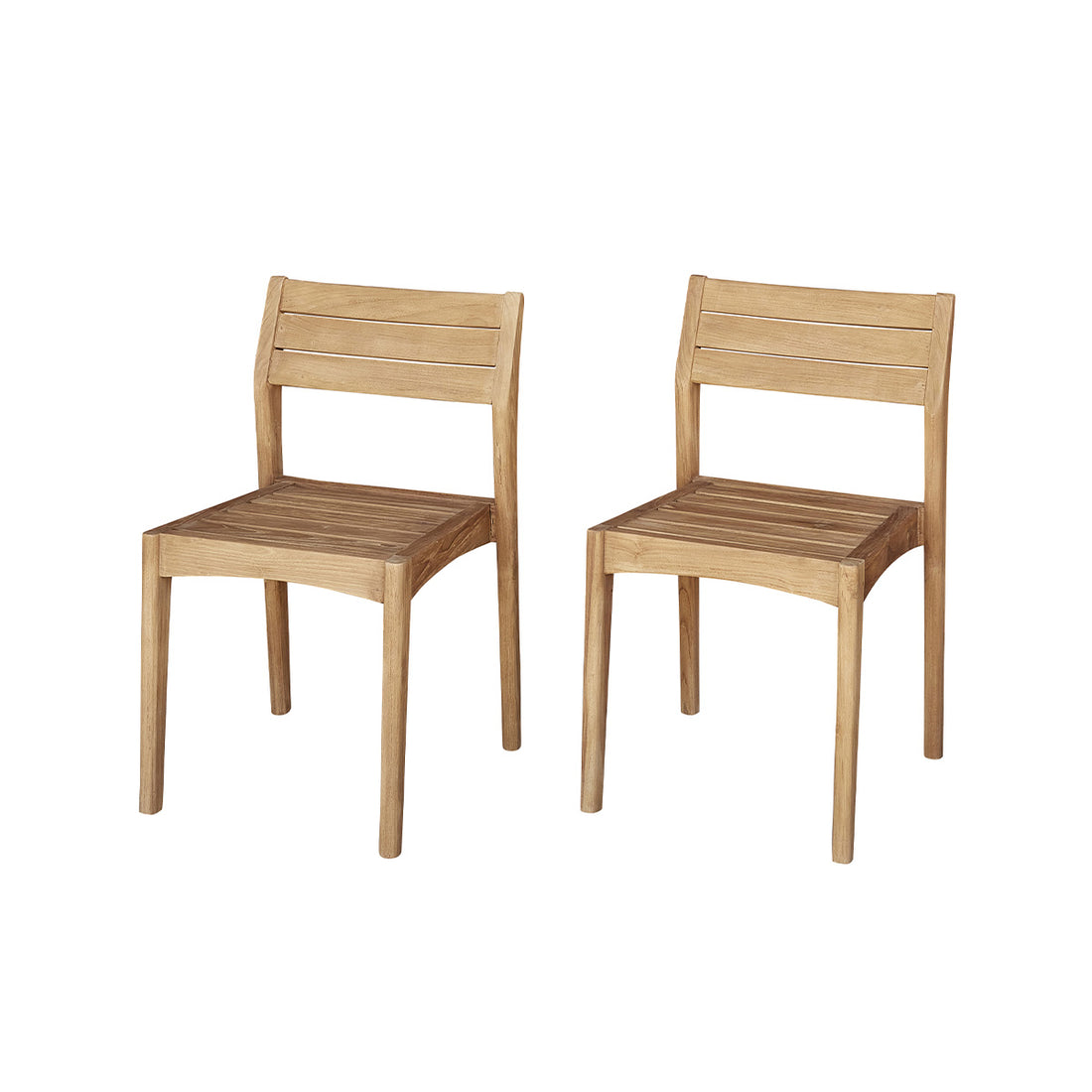 HORTENSE - Silla de exterior de teca reciclada (juego de 2) HORTENSE