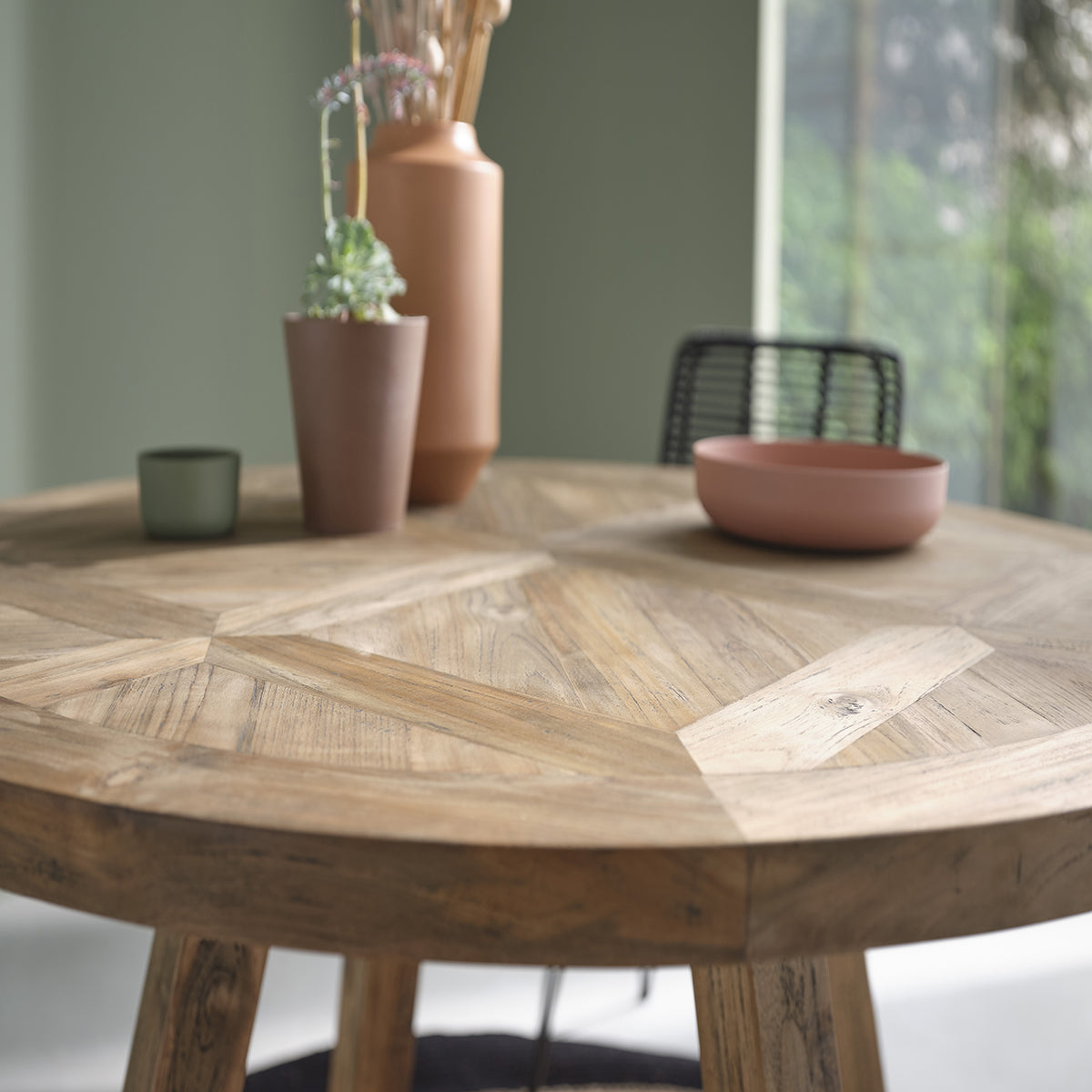 CARGO - Mesa de teca maciza reciclada para 4 pers.