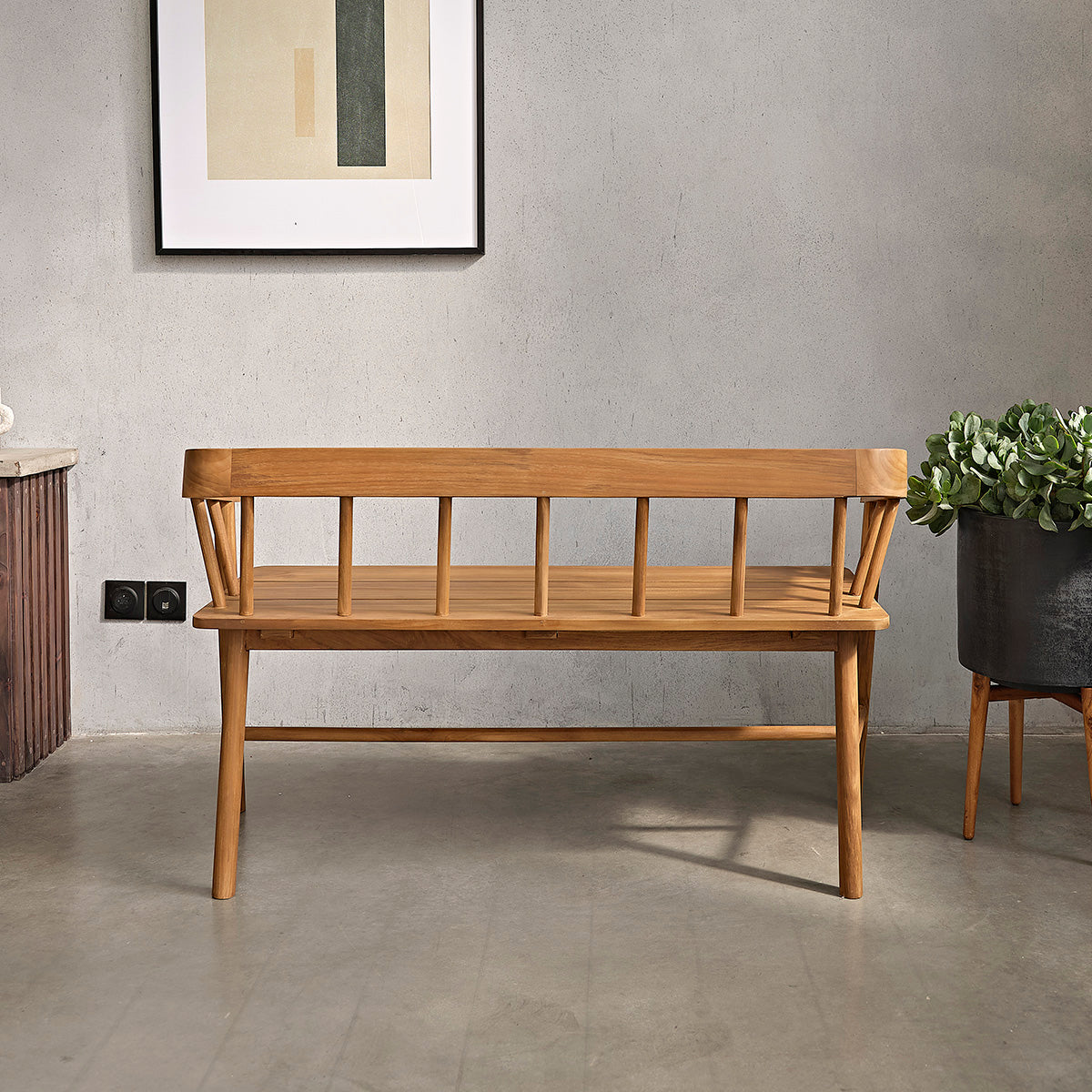 NIDO - Banco de teca maciza 120 cm