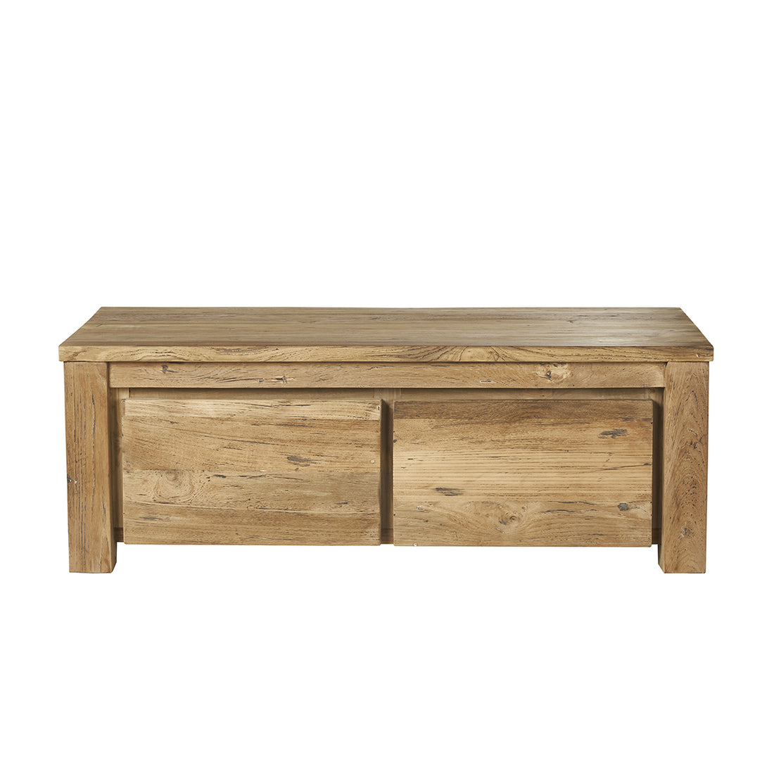 CARGO - Mesa baja de teca maciza reciclada 120 cm CARGO