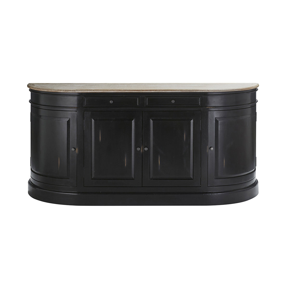 LONDRES - Aparador de caoba y teca maciza 180 cm negro