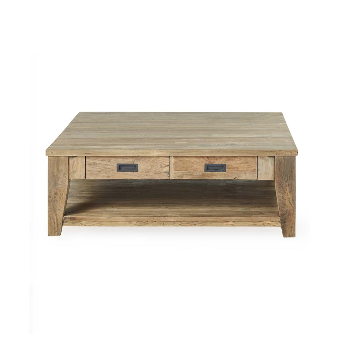CARGO - Mesa baja de teca maciza reciclada 120 cm CARGO
