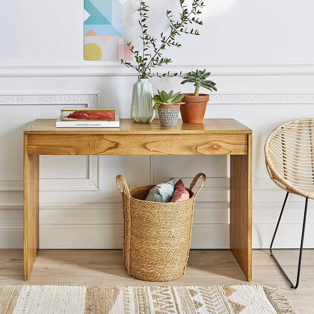 TILO - Consola de mindi macizo 120 cm