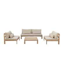 Salón de exterior de teca maciza color topo P