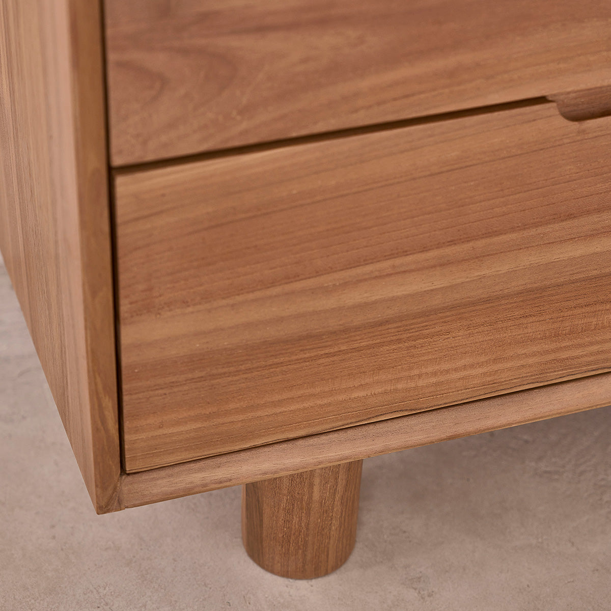 GUSTAVE - Cómoda de teca maciza 110 cm